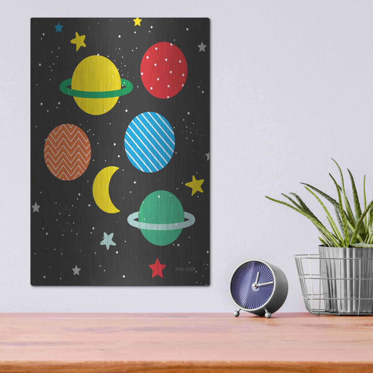 'Outer Space' by Ann Kelle – Metal Wall Art, 12x16 room view
