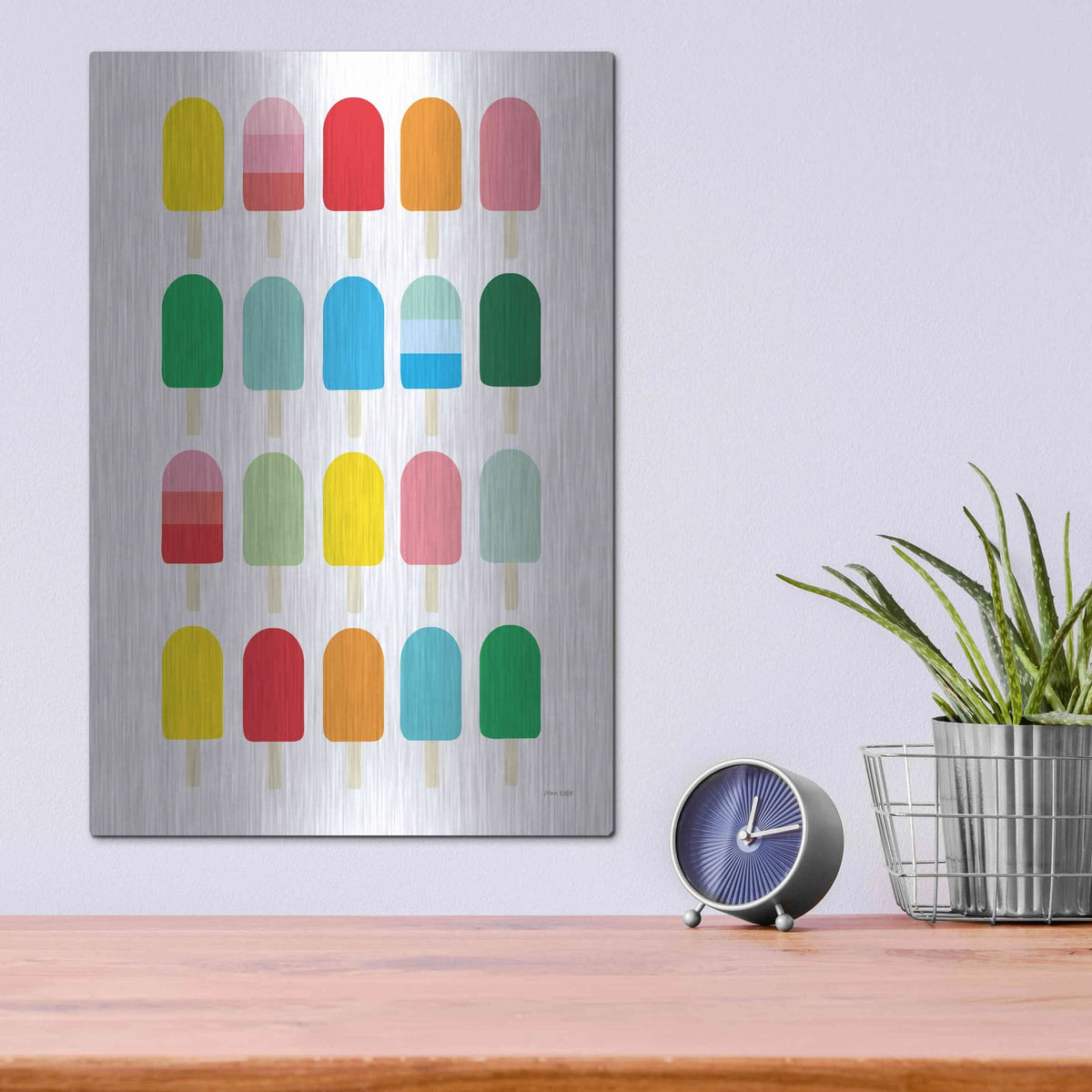 'Popcycle Fun' by Ann Kelle – Metal Wall Art, 12x16 room view