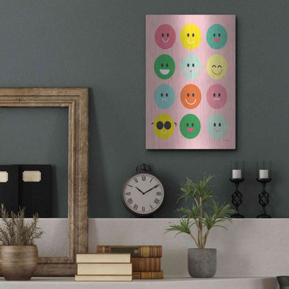 Luxe Metal Art 'Happy Circles' by Ann Kelle Designs, Metal Wall Art,12x16