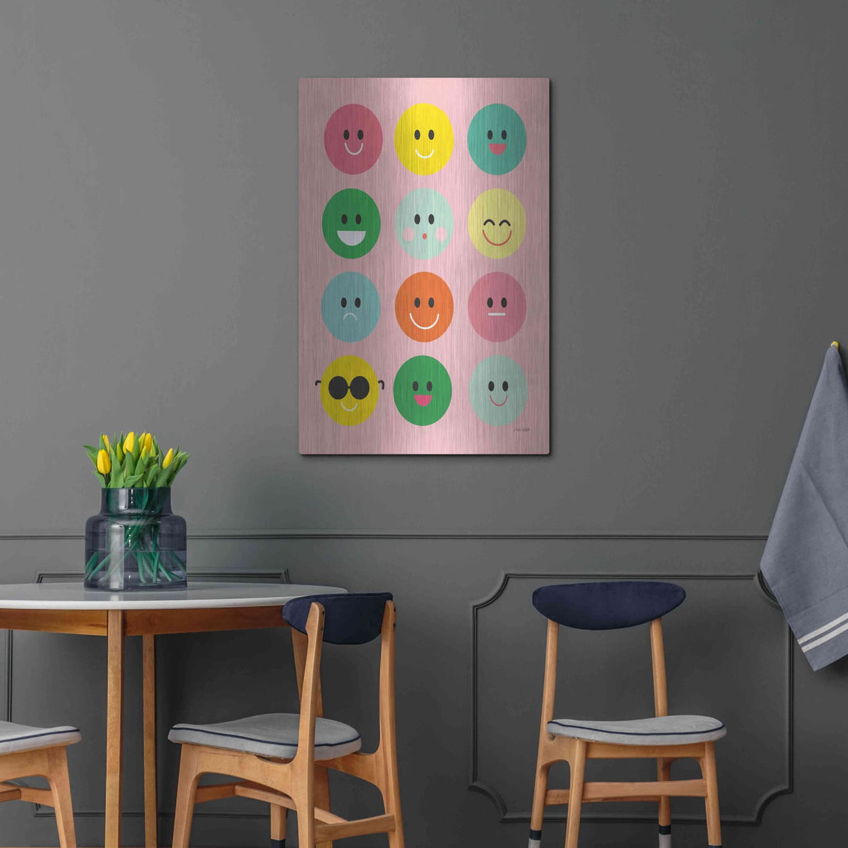 'Happy Circles' by Ann Kelle – Metal Wall Art, 24x36 room view