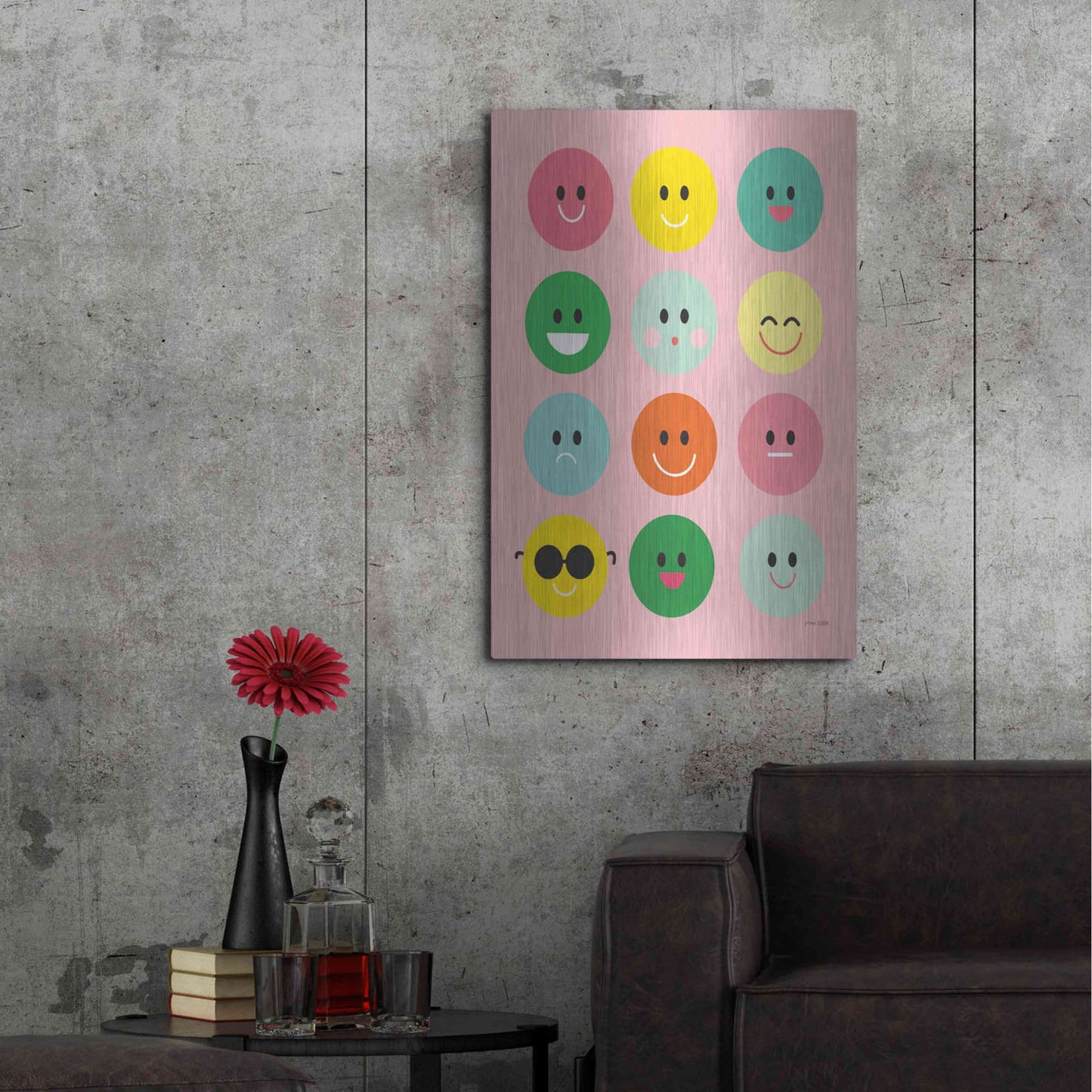 Luxe Metal Art 'Happy Circles' by Ann Kelle Designs, Metal Wall Art,24x36