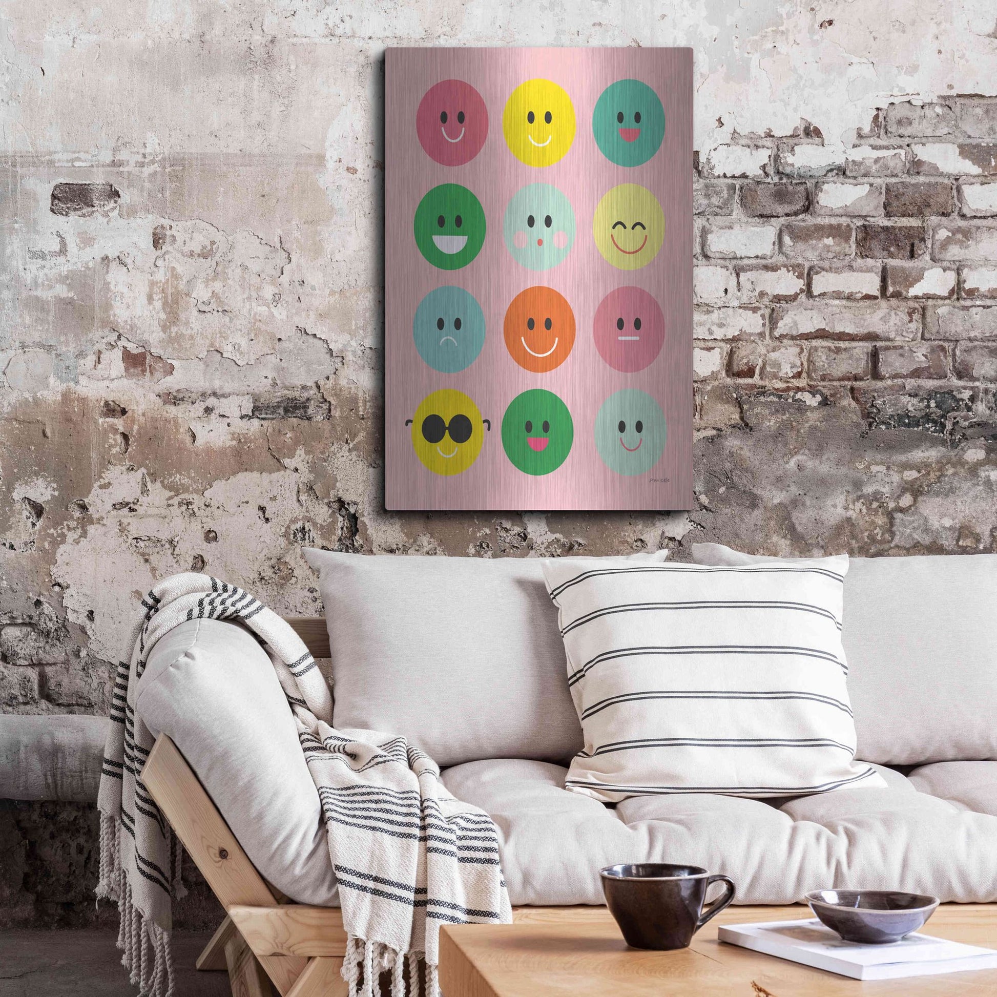 Luxe Metal Art 'Happy Circles' by Ann Kelle Designs, Metal Wall Art,24x36