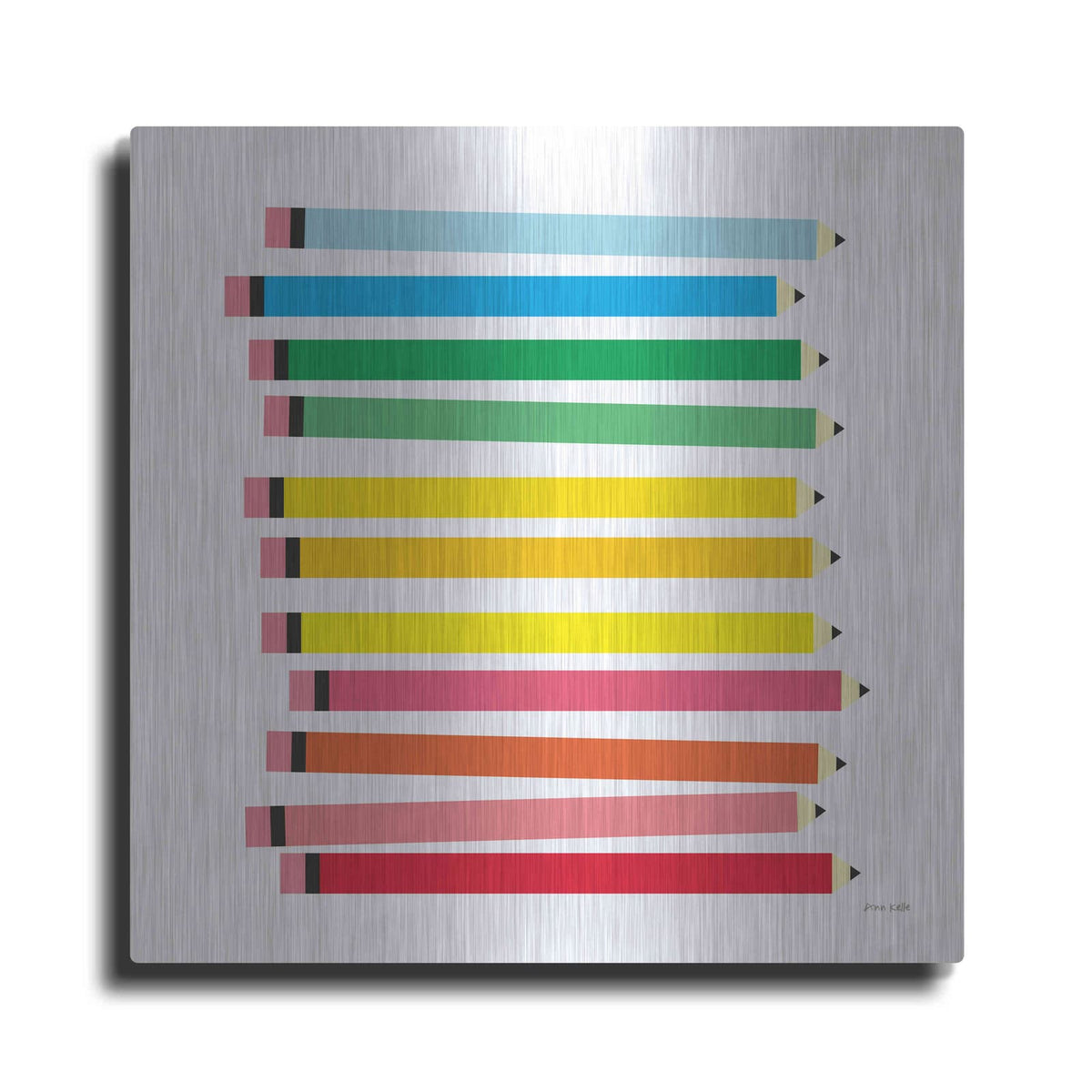 'Colored Pencils' by Ann Kelle – Metal Wall Art