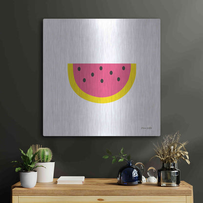 Luxe Metal Art 'Watermelon' by Ann Kelle Designs, Metal Wall Art,24x24