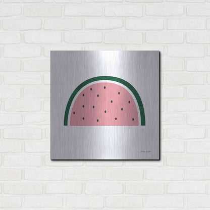 Luxe Metal Art 'Watermelon 2' by Ann Kelle Designs, Metal Wall Art,24x24