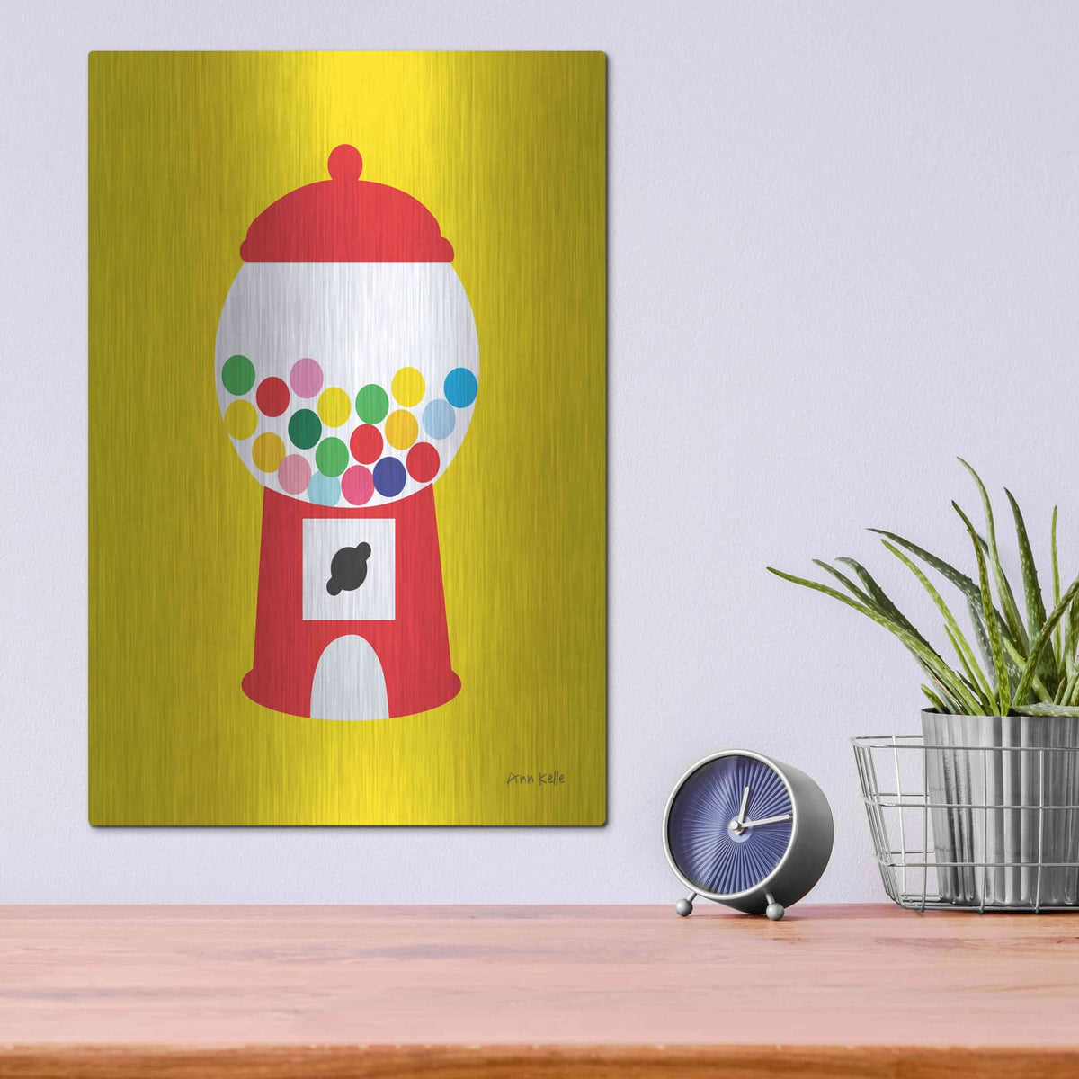 'Gumball Machine' by Ann Kelle – Metal Wall Art, 12x16 room view