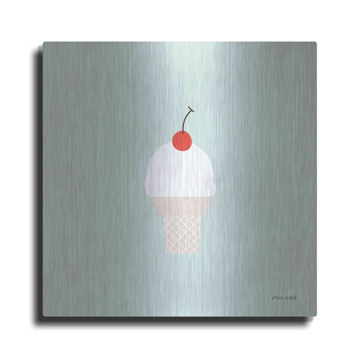 'Ice Cream Cone II' by Ann Kelle – Metal Wall Art