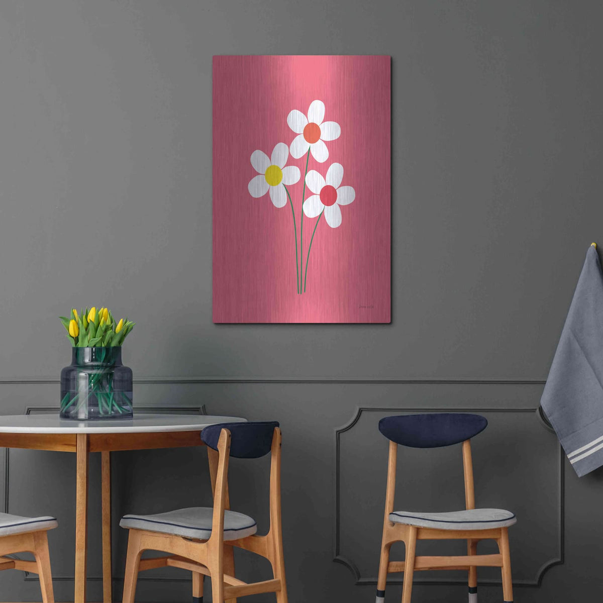'Daisies I' by Ann Kelle – Metal Wall Art, 24x36 room view