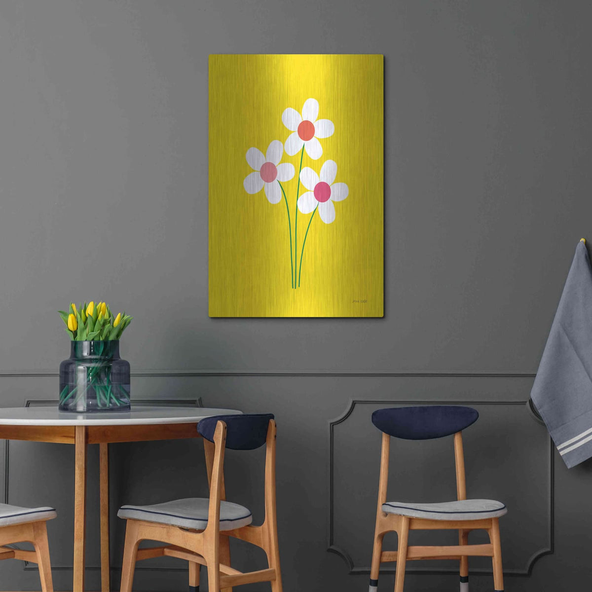 'Daisies II' by Ann Kelle – Metal Wall Art, 24x36 room view