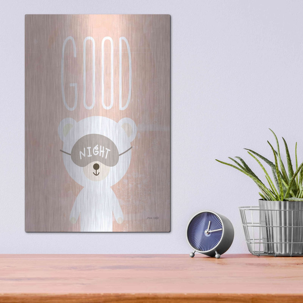 'Goodnight' by Ann Kelle – Metal Wall Art, 12x16 room view