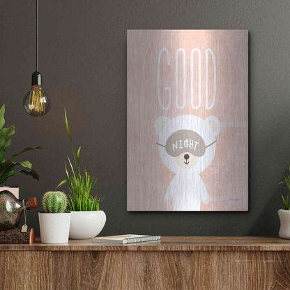 Luxe Metal Art 'Goodnight' by Ann Kelle Designs, Metal Wall Art,12x16