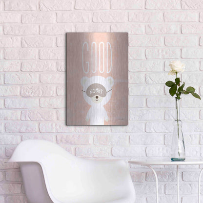 Luxe Metal Art 'Goodnight' by Ann Kelle Designs, Metal Wall Art,16x24