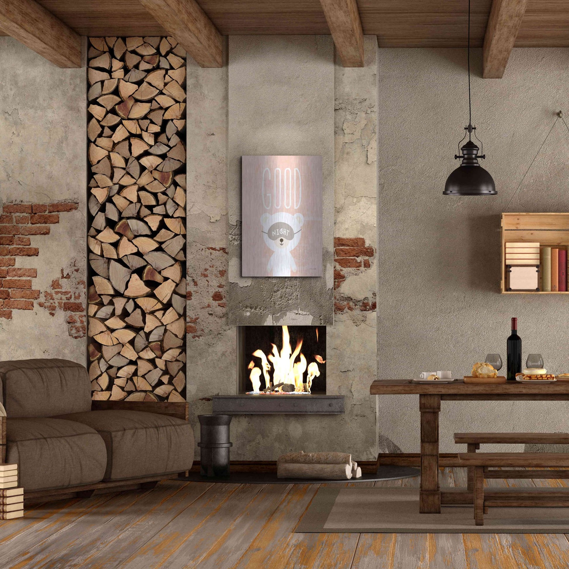 Luxe Metal Art 'Goodnight' by Ann Kelle Designs, Metal Wall Art,24x36