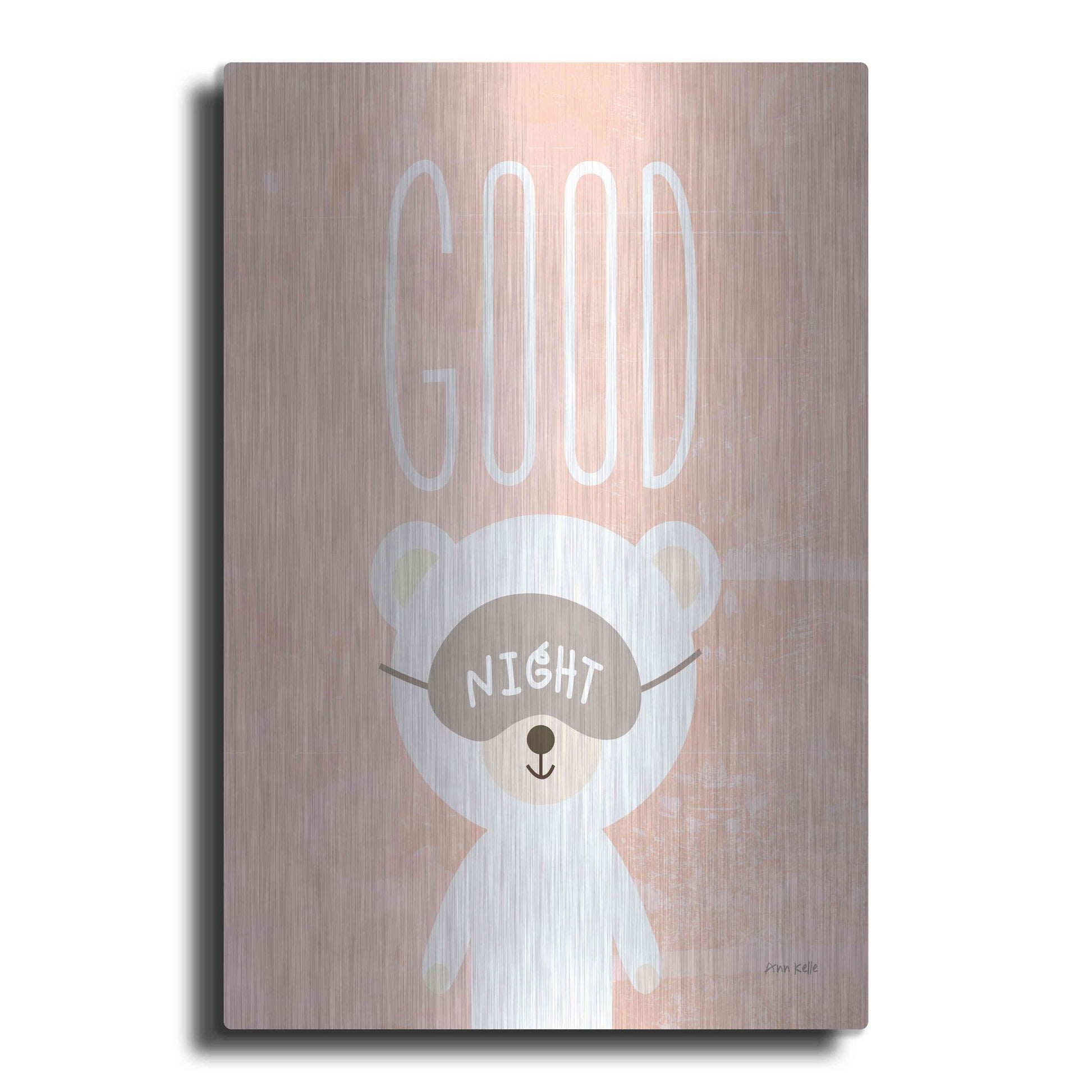 Luxe Metal Art 'Goodnight' by Ann Kelle Designs, Metal Wall Art