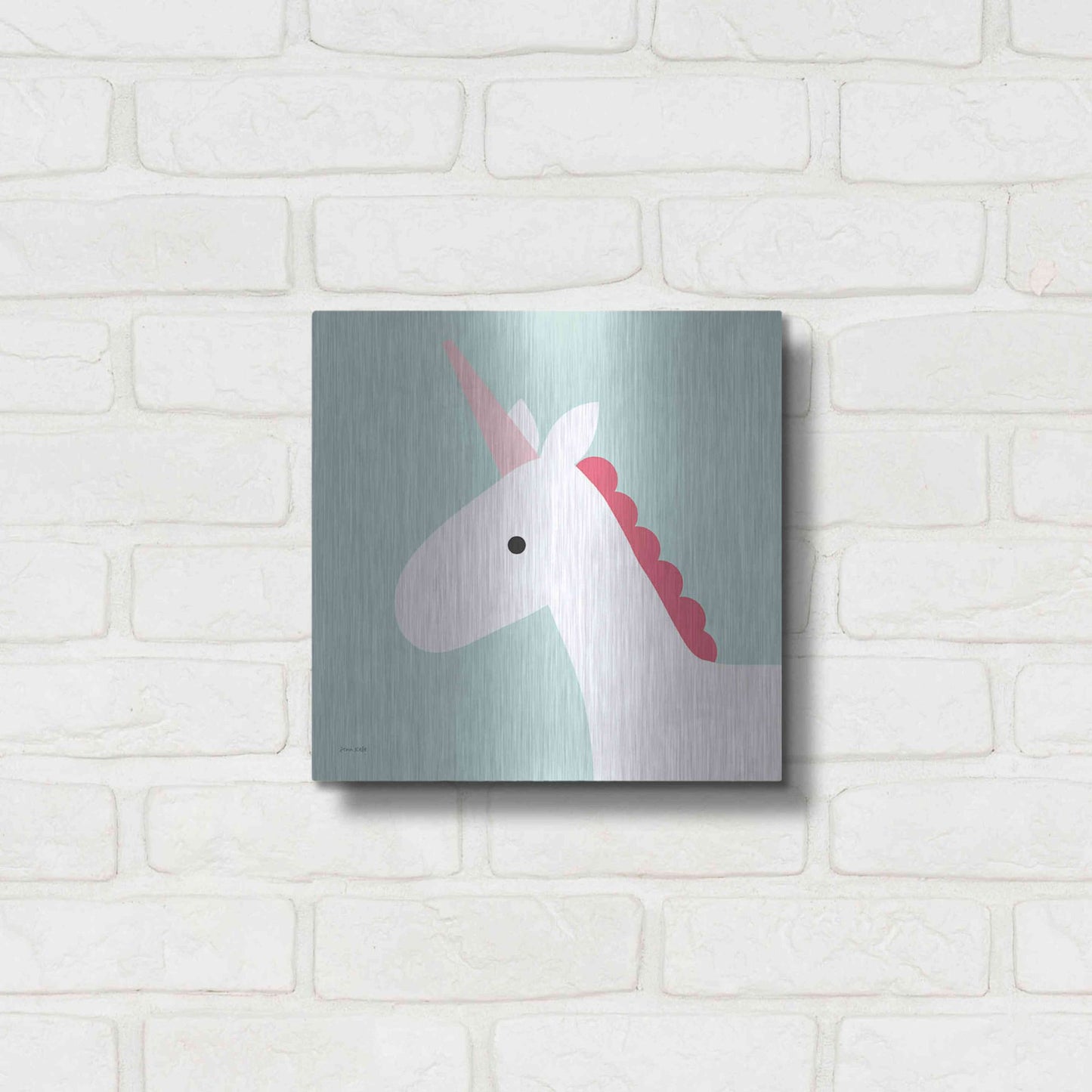 Luxe Metal Art 'Unicorn' by Ann Kelle Designs, Metal Wall Art,12x12