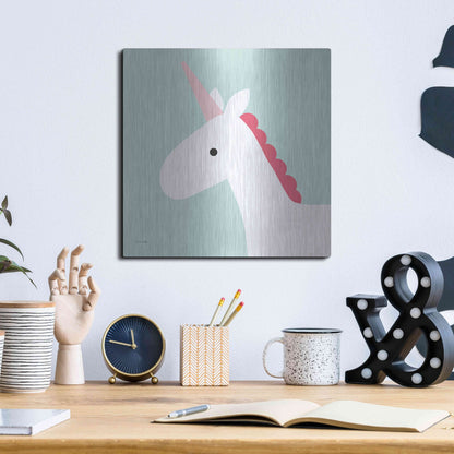 Luxe Metal Art 'Unicorn' by Ann Kelle Designs, Metal Wall Art,12x12
