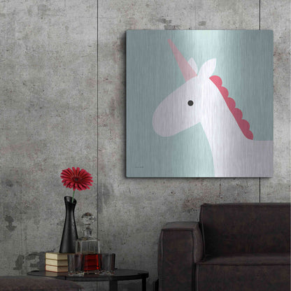 Luxe Metal Art 'Unicorn' by Ann Kelle Designs, Metal Wall Art,36x36
