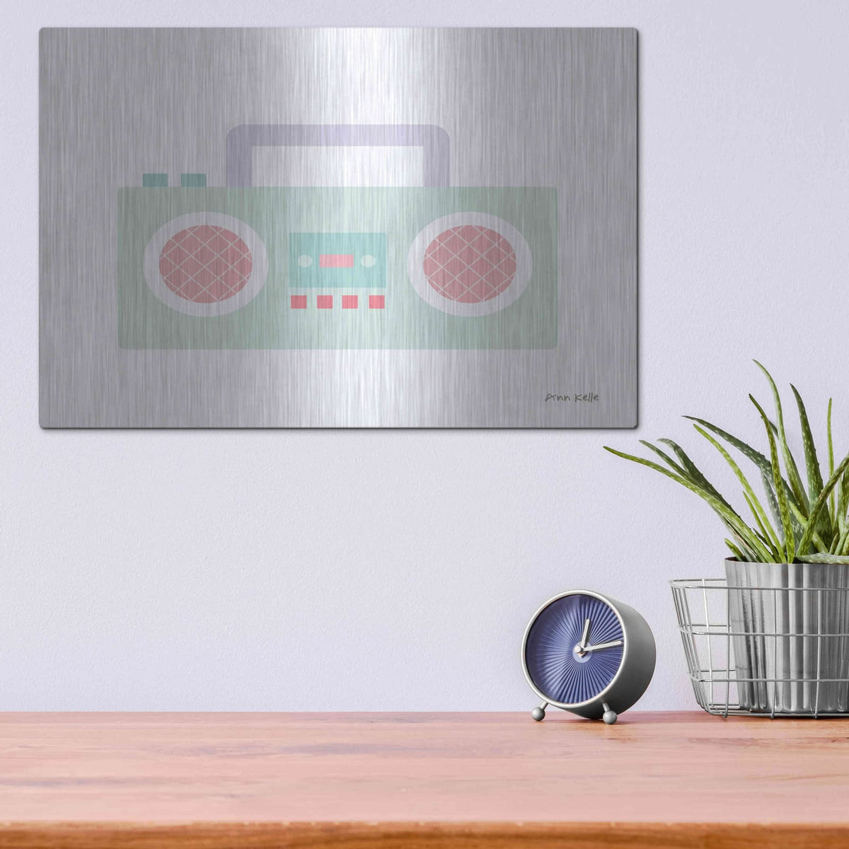 'Boombox' by Ann Kelle – Metal Wall Art, 16x12 room view