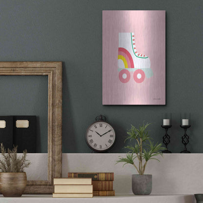 Luxe Metal Art 'Rollerskate' by Ann Kelle Designs, Metal Wall Art,12x16