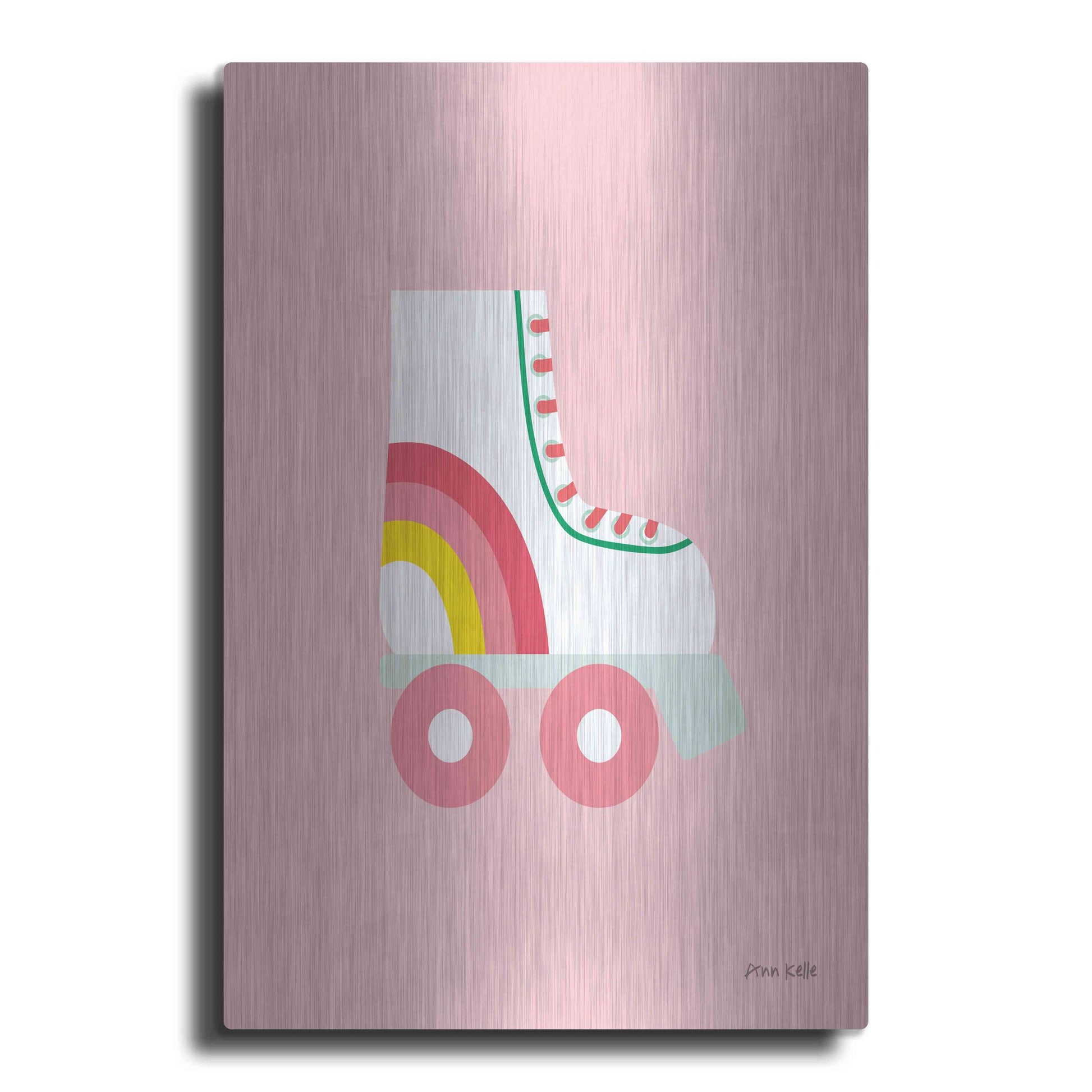 Luxe Metal Art 'Rollerskate' by Ann Kelle Designs, Metal Wall Art