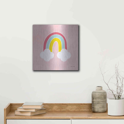 Luxe Metal Art 'His Rainbow' by Ann Kelle Designs, Metal Wall Art,12x12