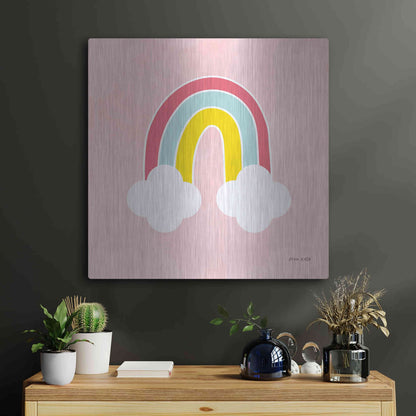 Luxe Metal Art 'His Rainbow' by Ann Kelle Designs, Metal Wall Art,24x24