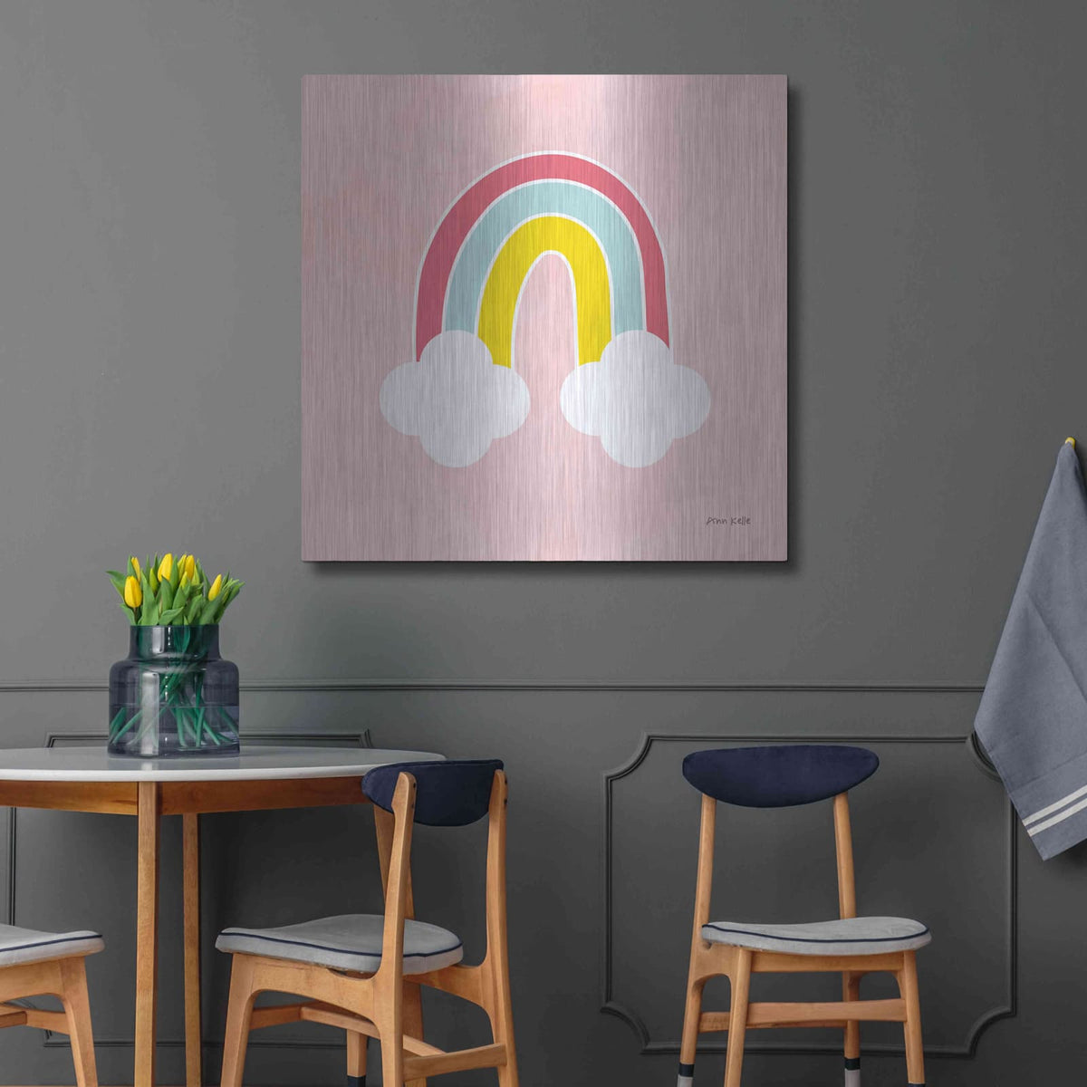 'His Rainbow' by Ann Kelle – Metal Wall Art, 36x36 room view