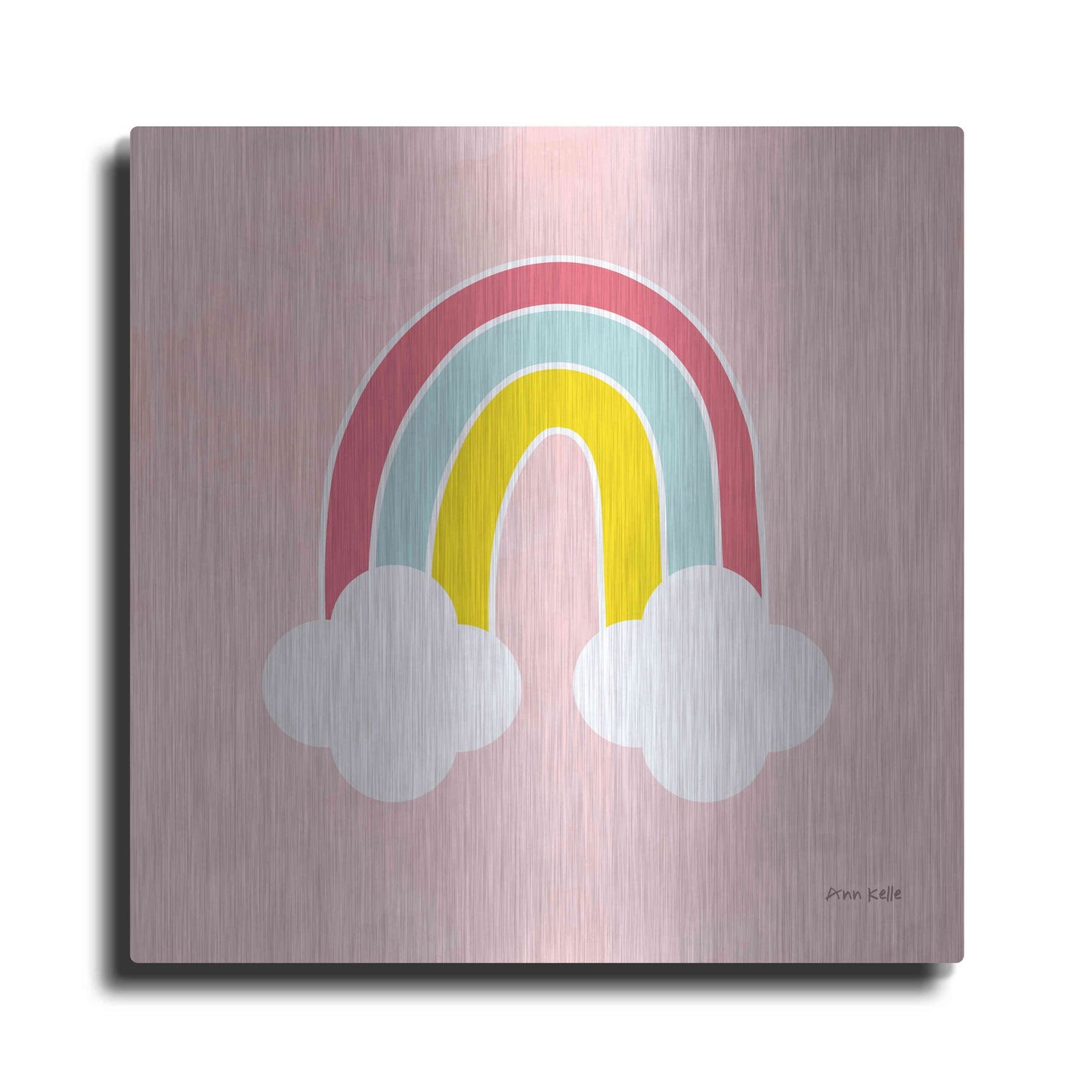 Luxe Metal Art 'His Rainbow' by Ann Kelle Designs, Metal Wall Art