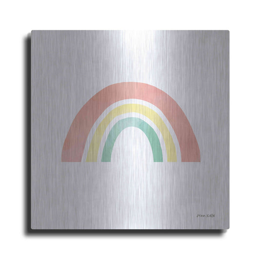 Luxe Metal Art 'Pastel Rainbow I' by Ann Kelle Designs, Metal Wall Art