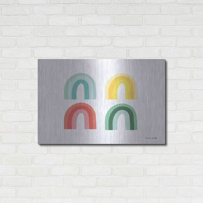 Luxe Metal Art 'Rainbow Colors II' by Ann Kelle Designs, Metal Wall Art,36x24