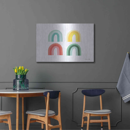 Luxe Metal Art 'Rainbow Colors II' by Ann Kelle Designs, Metal Wall Art,36x24