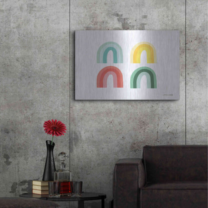 Luxe Metal Art 'Rainbow Colors II' by Ann Kelle Designs, Metal Wall Art,36x24