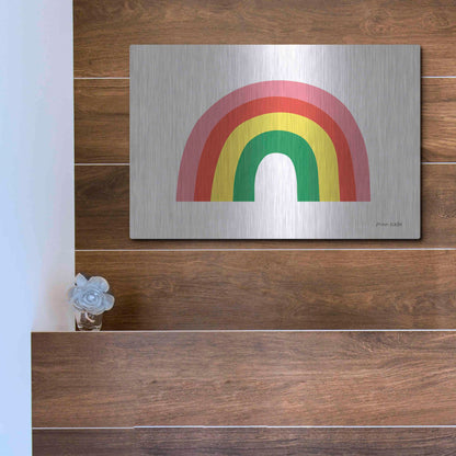 Luxe Metal Art 'Rainbow I' by Ann Kelle Designs, Metal Wall Art,16x12