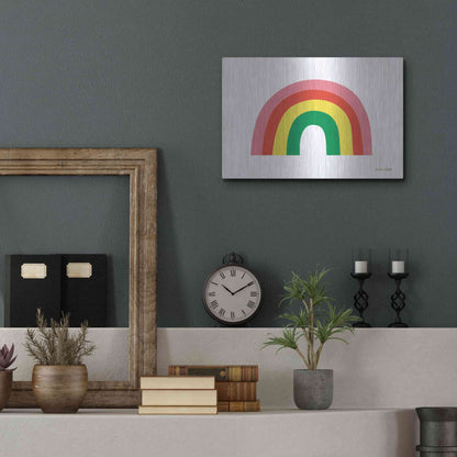 Luxe Metal Art 'Rainbow I' by Ann Kelle Designs, Metal Wall Art,16x12