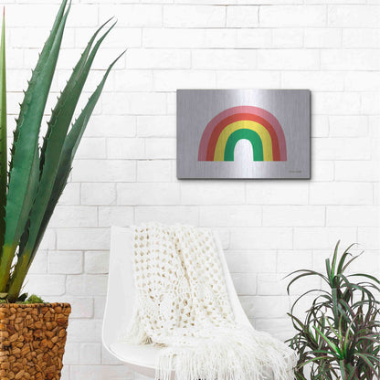 Luxe Metal Art 'Rainbow I' by Ann Kelle Designs, Metal Wall Art,16x12