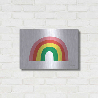 Luxe Metal Art 'Rainbow I' by Ann Kelle Designs, Metal Wall Art,24x16