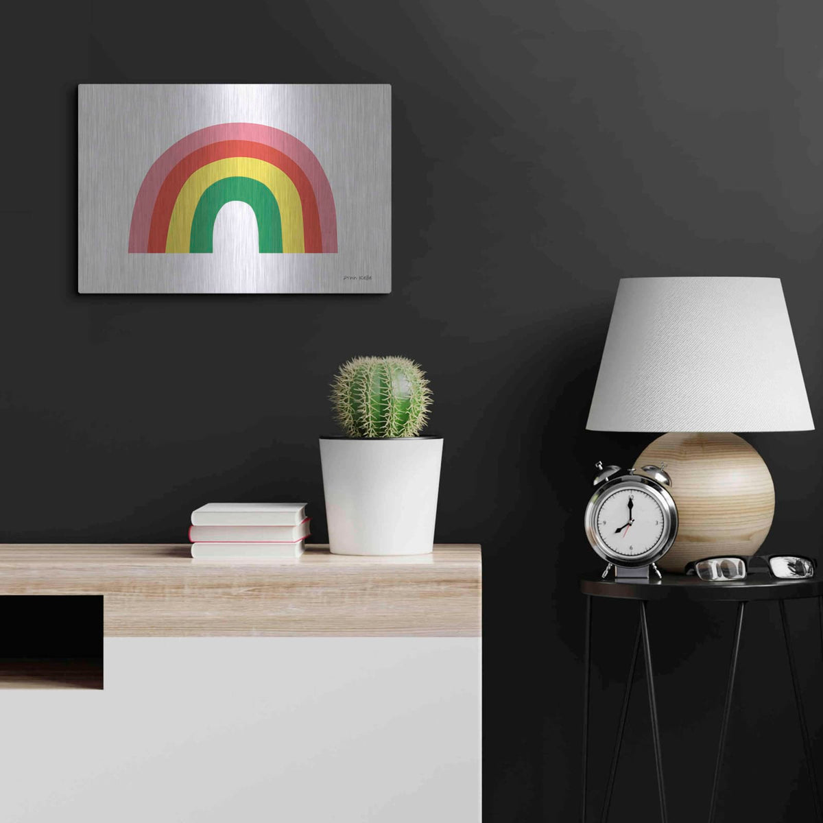 'Rainbow I' by Ann Kelle – Metal Wall Art, 24x16 room view