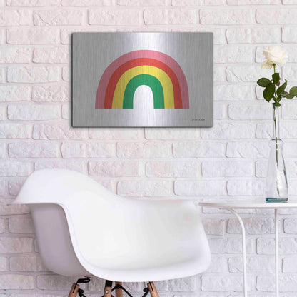 Luxe Metal Art 'Rainbow I' by Ann Kelle Designs, Metal Wall Art,24x16