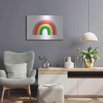 Luxe Metal Art 'Rainbow I' by Ann Kelle Designs, Metal Wall Art,24x16