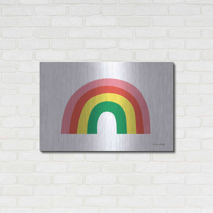 Luxe Metal Art 'Rainbow I' by Ann Kelle Designs, Metal Wall Art,36x24