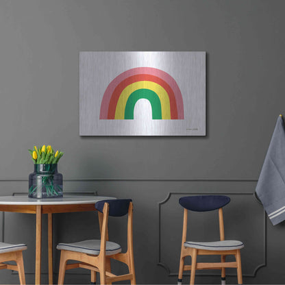 Luxe Metal Art 'Rainbow I' by Ann Kelle Designs, Metal Wall Art,36x24