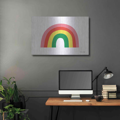 Luxe Metal Art 'Rainbow I' by Ann Kelle Designs, Metal Wall Art,36x24
