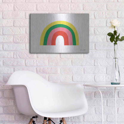Luxe Metal Art 'Rainbow II' by Ann Kelle Designs, Metal Wall Art,24x16