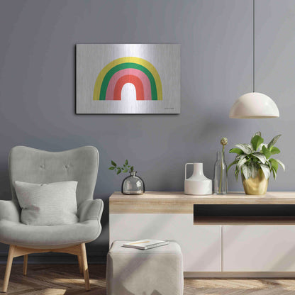 Luxe Metal Art 'Rainbow II' by Ann Kelle Designs, Metal Wall Art,24x16