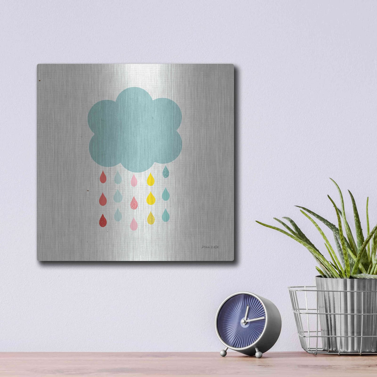 'Cloud I' by Ann Kelle – Metal Wall Art, 12x12 room view