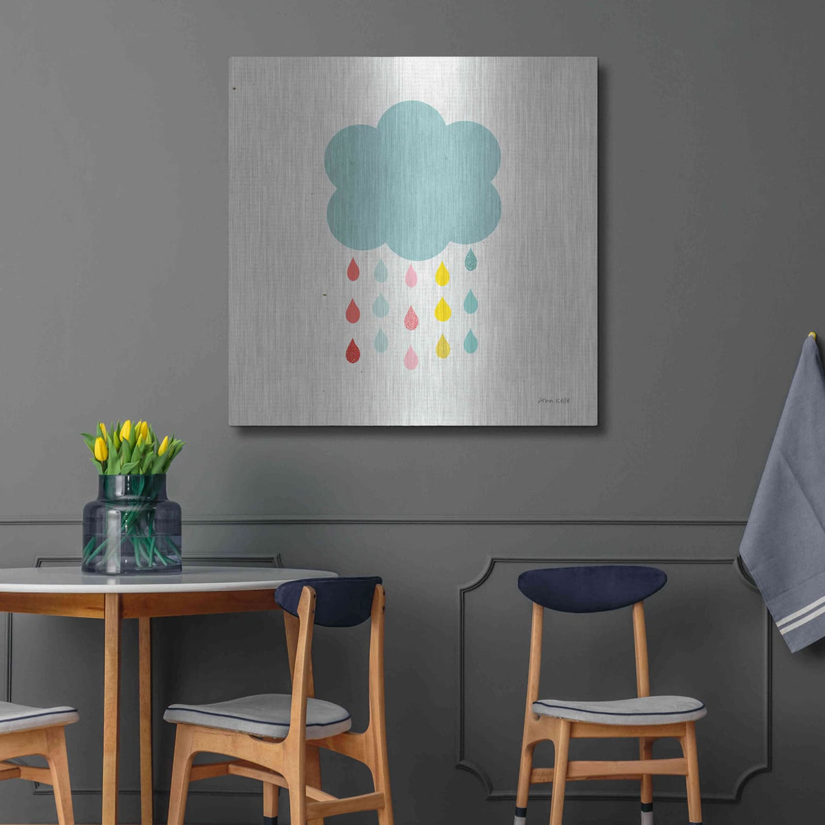 'Cloud I' by Ann Kelle – Metal Wall Art, 36x36 room view