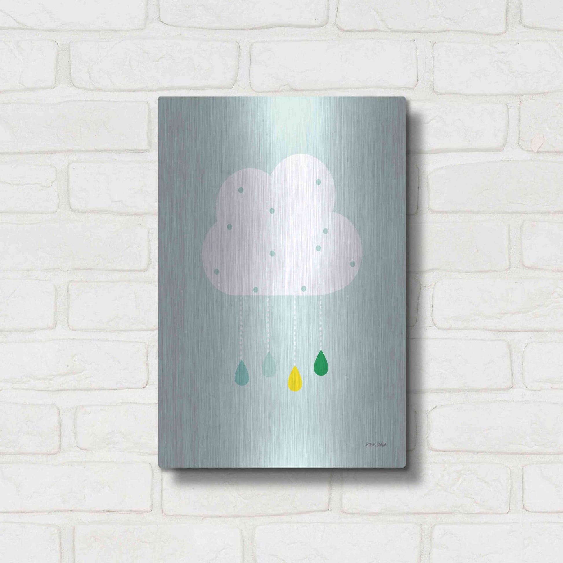 Luxe Metal Art 'Cloud II' by Ann Kelle Designs, Metal Wall Art,12x16
