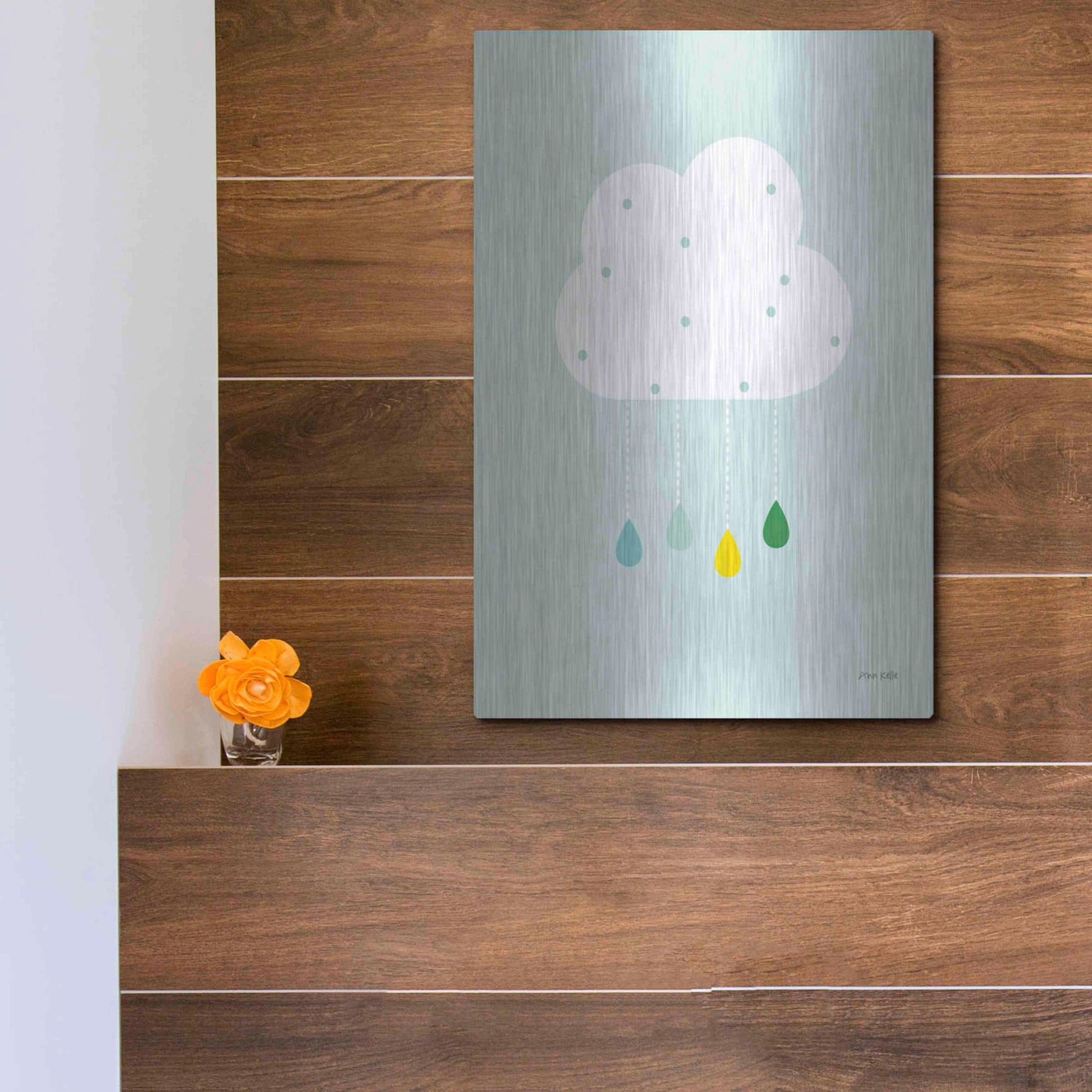 Luxe Metal Art 'Cloud II' by Ann Kelle Designs, Metal Wall Art,12x16