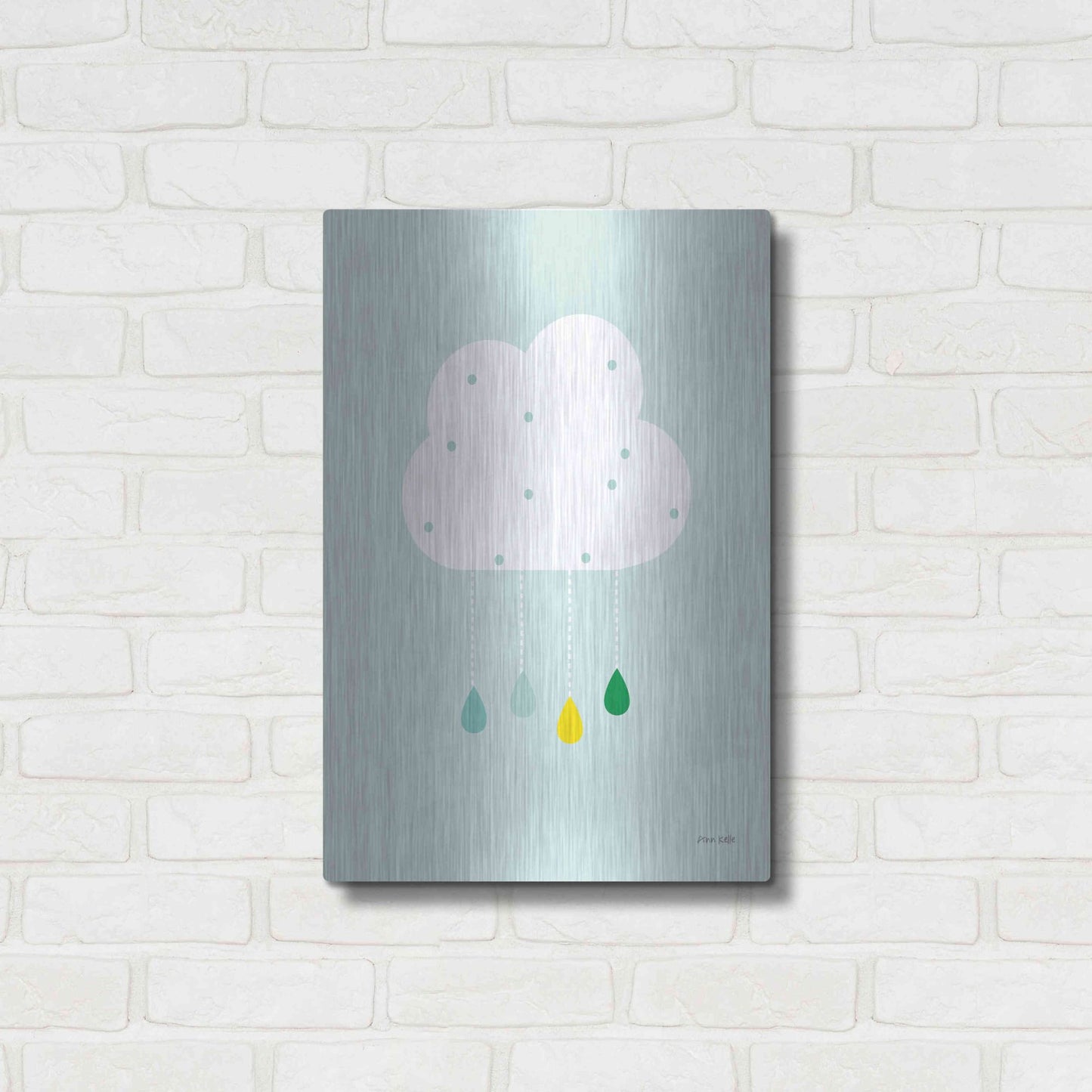 Luxe Metal Art 'Cloud II' by Ann Kelle Designs, Metal Wall Art,16x24