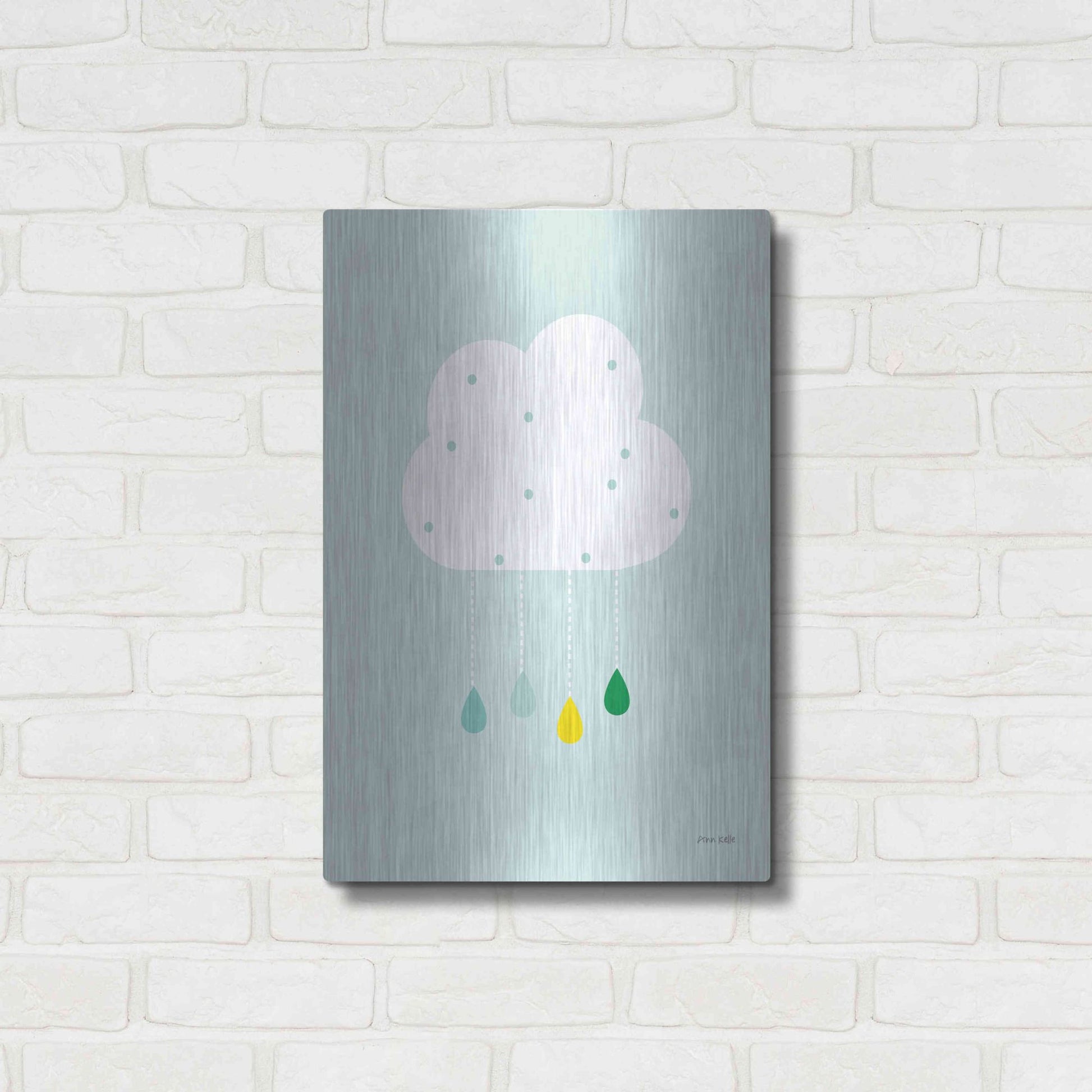 Luxe Metal Art 'Cloud II' by Ann Kelle Designs, Metal Wall Art,16x24